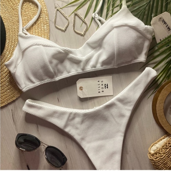 Billabong Australia Tanlines White Bikini Set - Picture 2 of 15